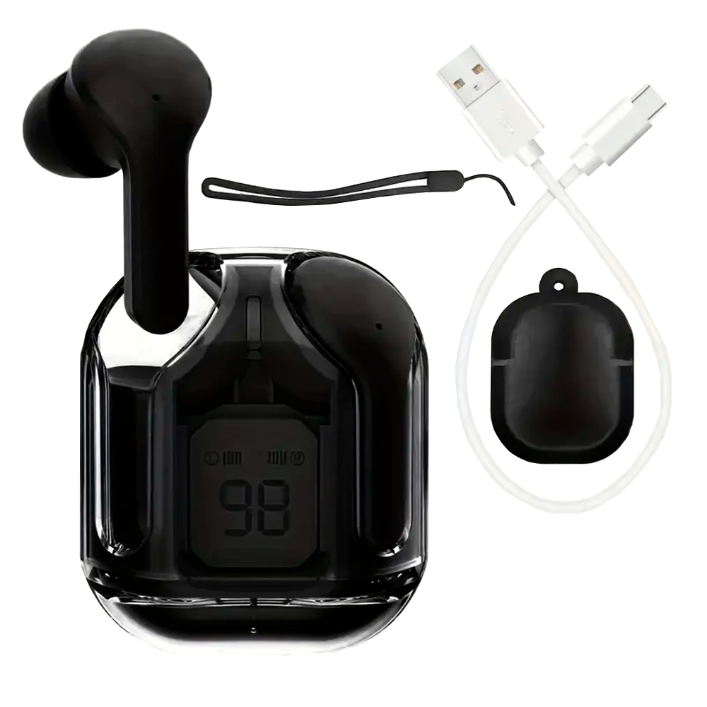 Audífono In-ear Gamer Inalámbrico Transparente Bluetooth Auriculares Intrauditivos