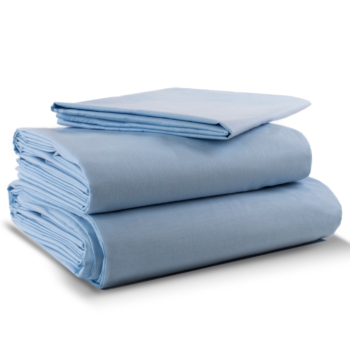 Juego de Sábanas Algodón Confort Percal 300 - King Size - Azul Cielo