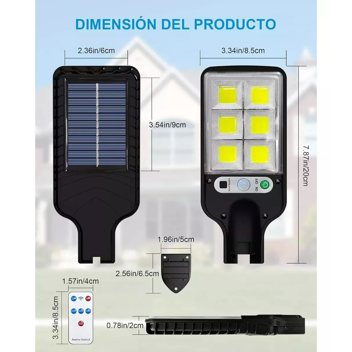 Lampara Solar Exterior Suburbana 2 Piezas