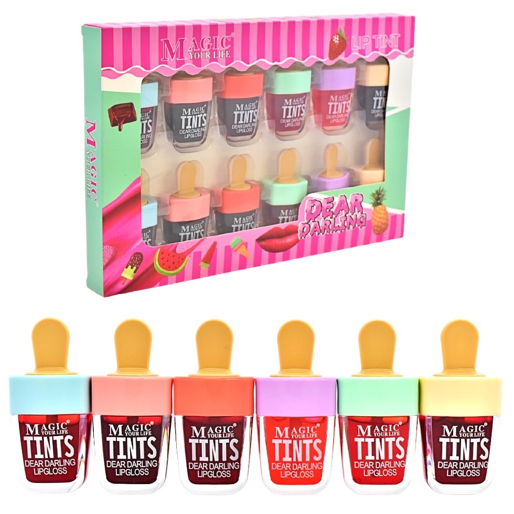 Tinta Labial Forma De Paleta Coreana Magic Maquillaje 12 Piezas