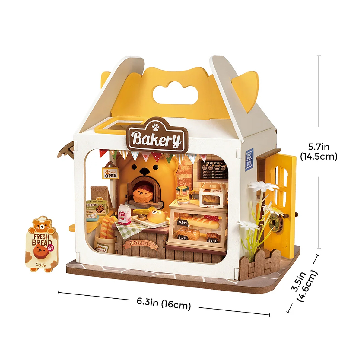 Rompecabezas 3d de Madera Diseño Caja de Pan de Teddy.