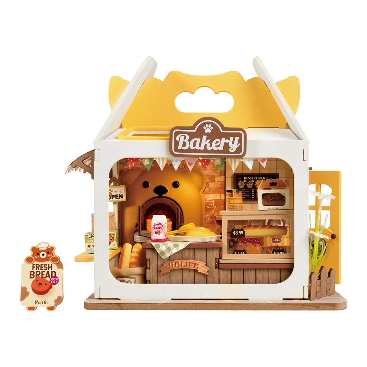 Rompecabezas 3d de Madera Diseño Caja de Pan de Teddy.