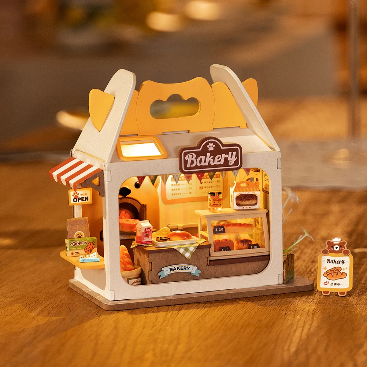 Rompecabezas 3d de Madera Diseño Caja de Pan de Teddy.