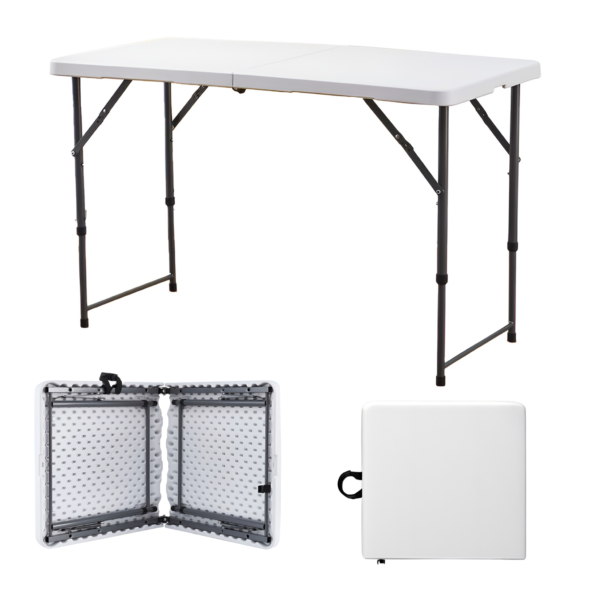 Mesa Plegable De Plástico Ecomlab 3 Niveles Portafolio 120cm.