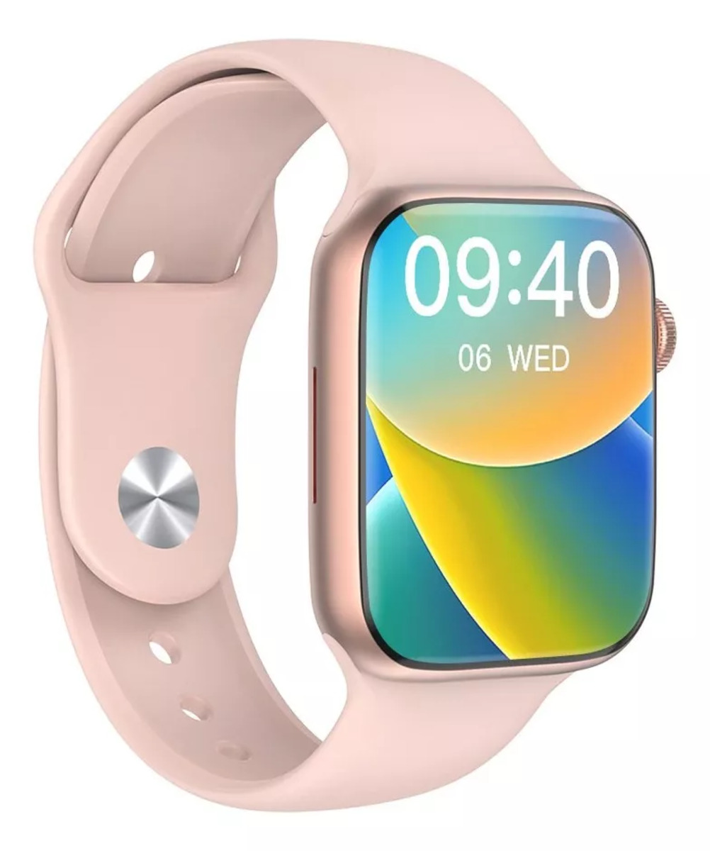 Reloj Inteligente Smartwatch HW11 Pro 2 Fralugio: Mide Glucosa, ECG y Notificaciones ROSA 