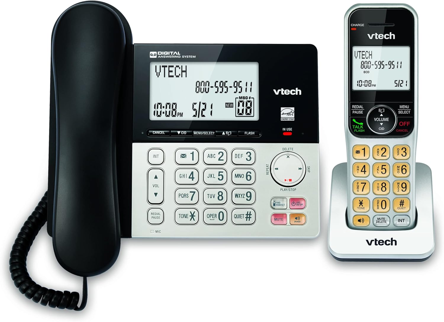 Telefono Fijo e Inalambrico Vtech Vg208 Bloqueo De Llamadas Id.