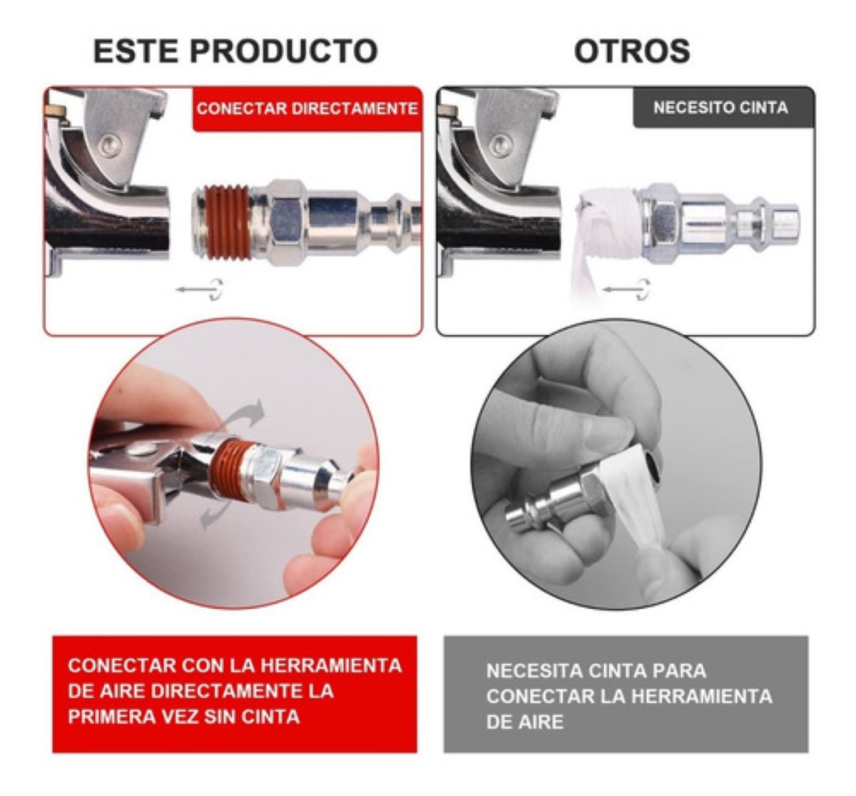 "Kit Accesorios Aire Para Compresor Con Manguera 20 Piezas "