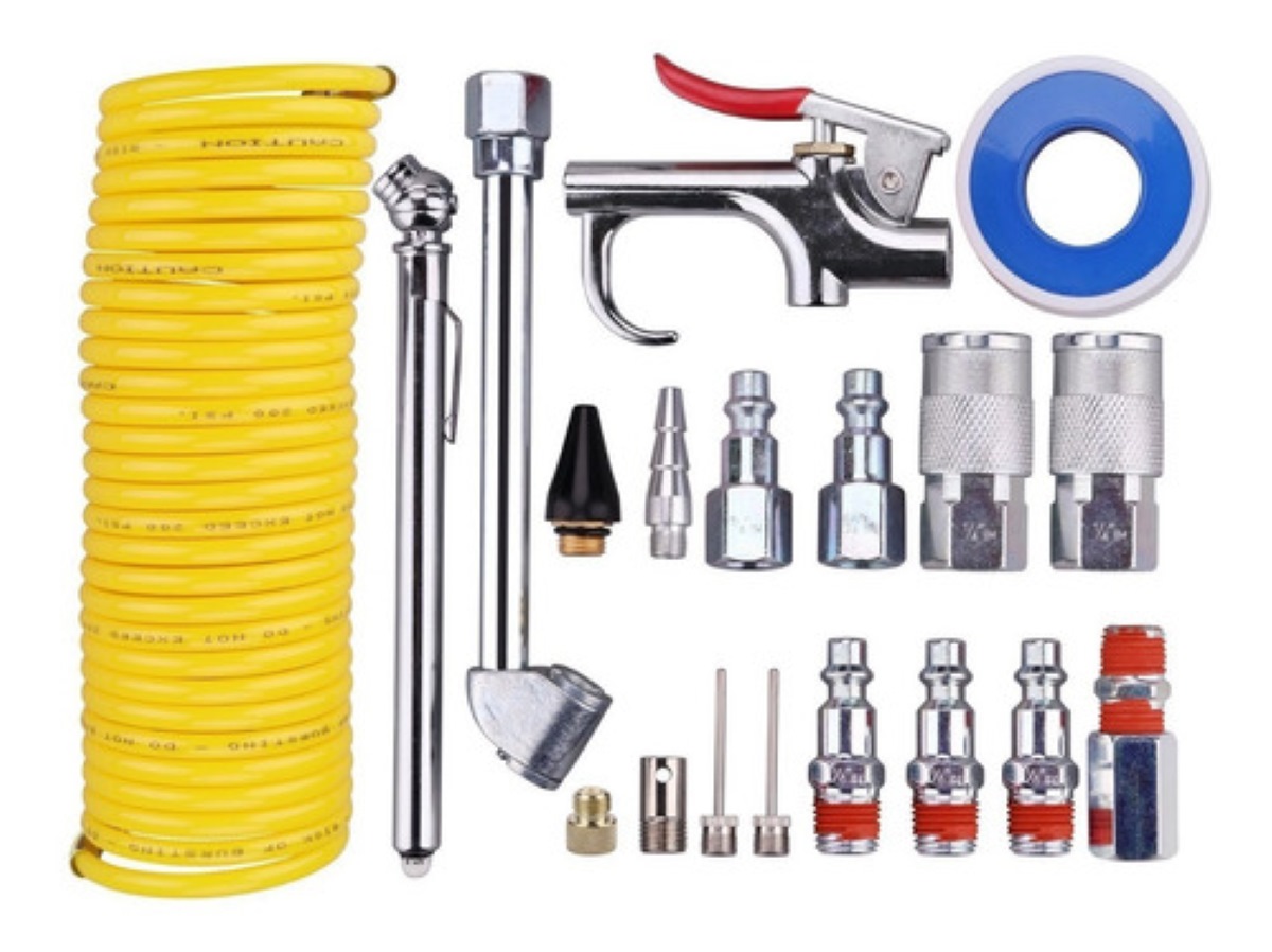 "Kit Accesorios Aire Para Compresor Con Manguera 20 Piezas "