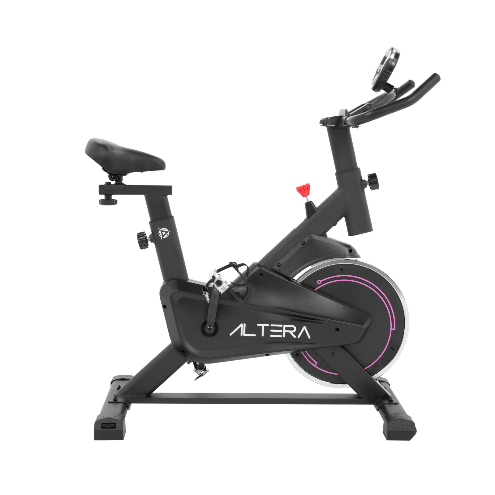 Altera Bicicleta Fija Spinning de 5 niveles de asiento con pantalla LCD con bluetooth para hacer ejercicios en casa
