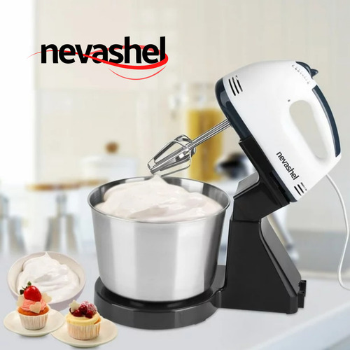 Batidora De Pedestal Profesional Cocina Potent 260w Nevashel Color Negro Frecuencia 60HZ