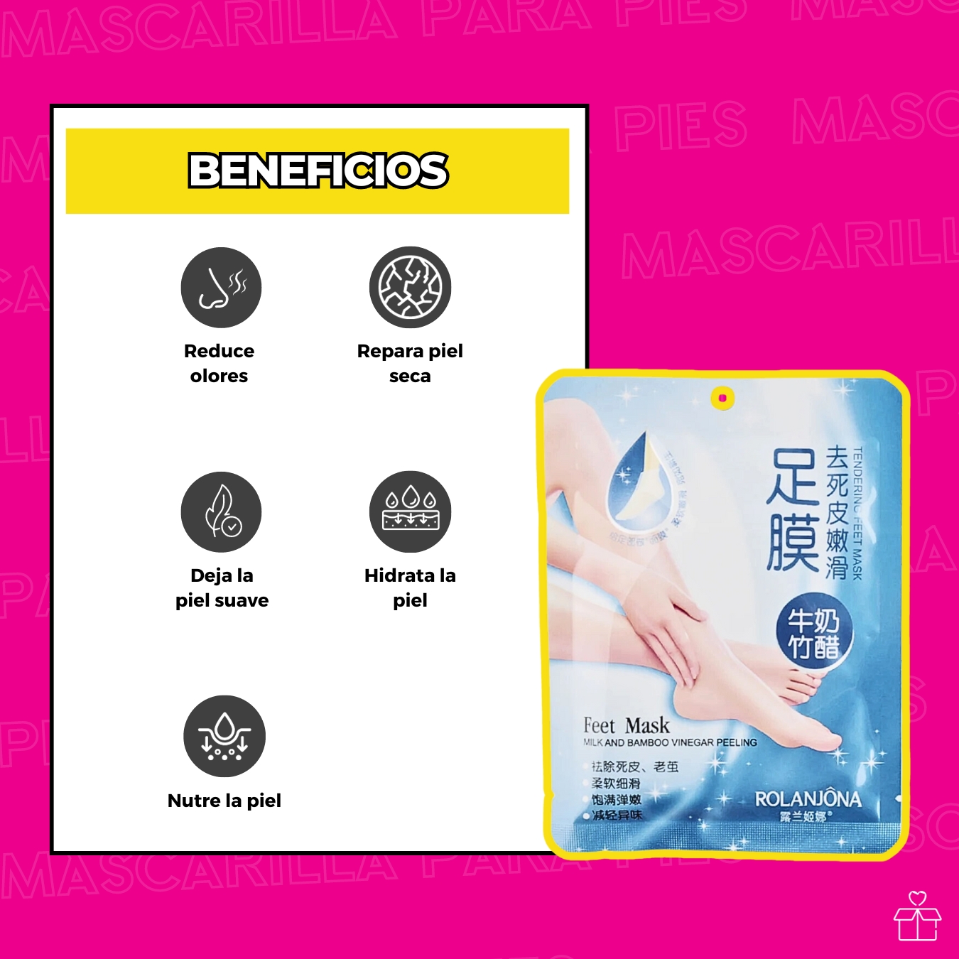 10 Sobres Mascarilla Para Pies Hidratante  .