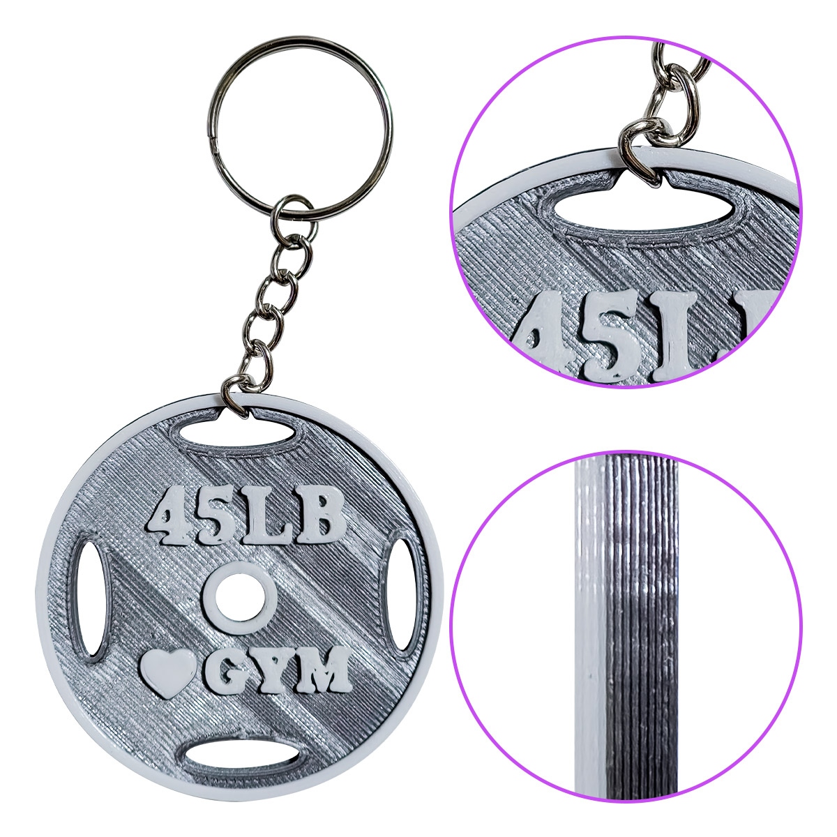 Llavero Disco Gym Pesas Regalo Fitness.