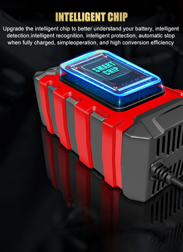 Cargador Inteligente Para Batería De Auto/moto De 12 V, 6 A