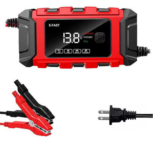 Cargador Inteligente Para Batería De Auto/moto De 12 V, 6 A