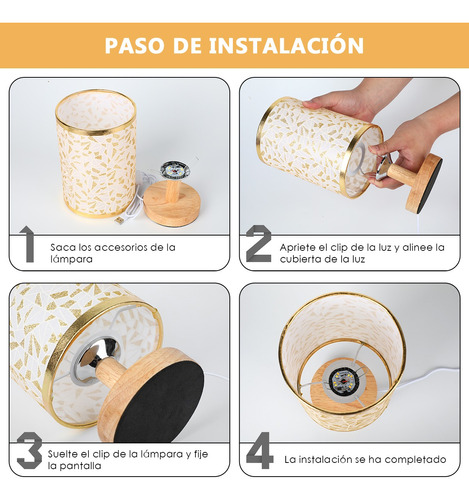 Lámpara De Mesa Y Buró Usb Para Noche Ajuste Control Remoto
