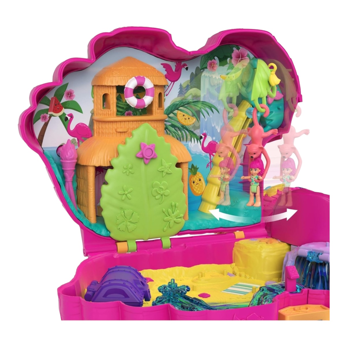 Polly Pocket, Set de Flamingo, Set de Juego para niñas de 4 años en adelante, Multicolor.