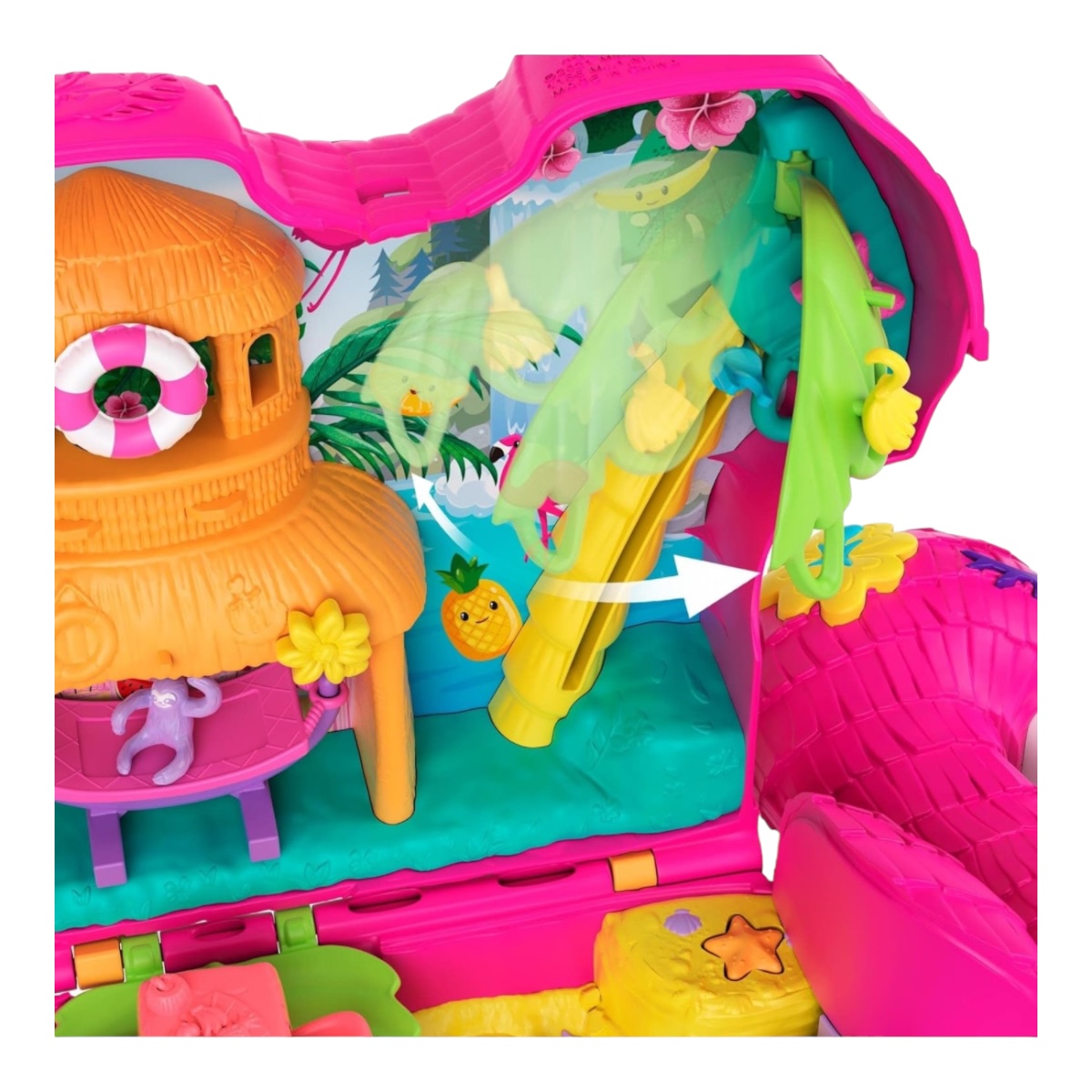 Polly Pocket, Set de Flamingo, Set de Juego para niñas de 4 años en adelante, Multicolor.