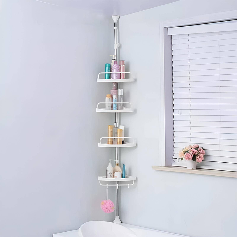 Organizador de baño 4 estantes esquineros.