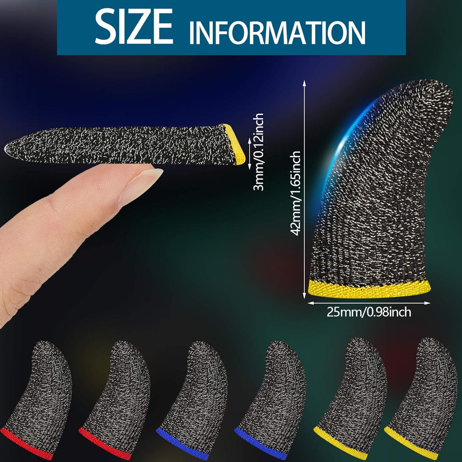 Guantes Fundas Dedos Gamer Antisudor Touch.