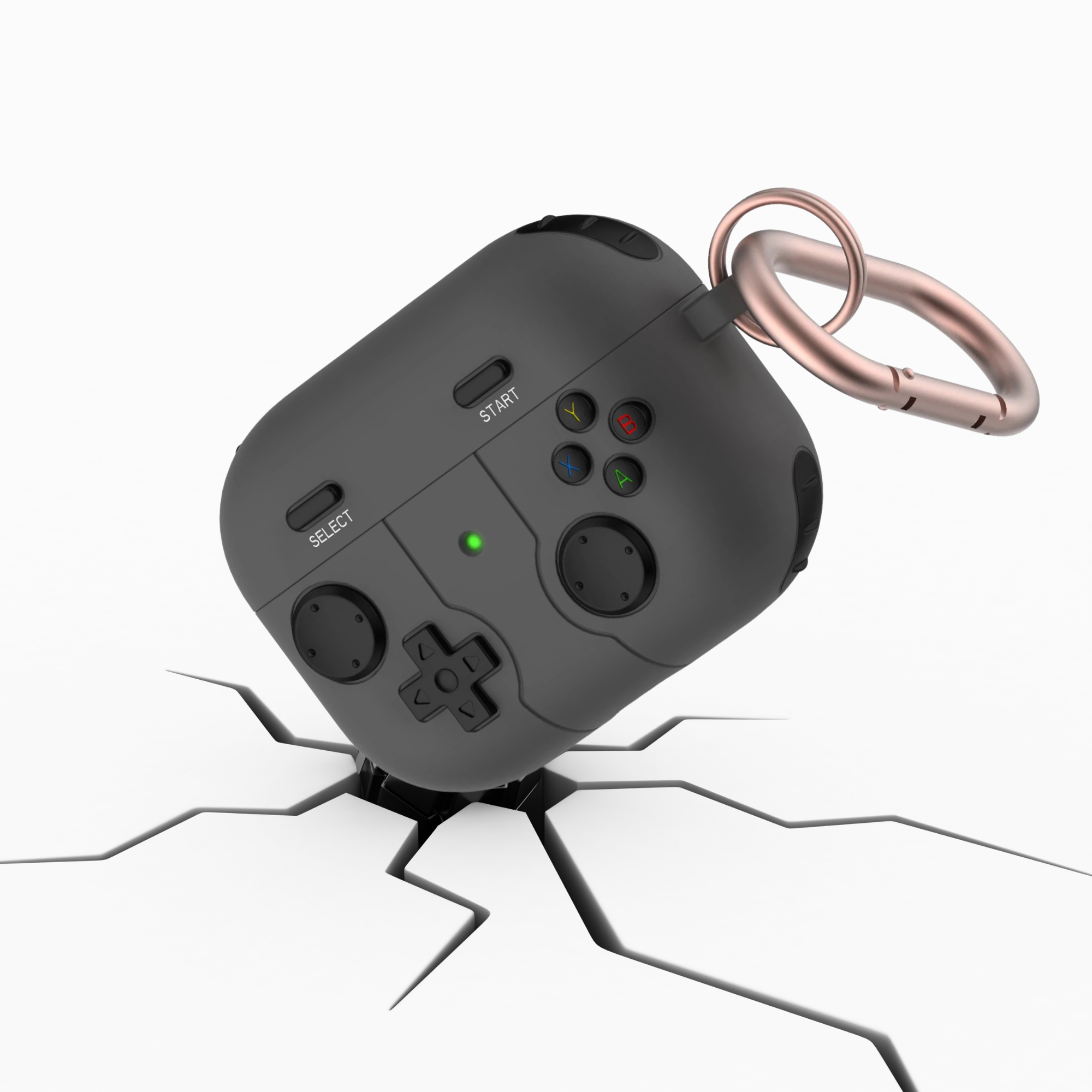 FUNDA PARA AIRPODS CARCASA ECOMLAB GAMER TODO LOS MODELOS NEGRO PRO.