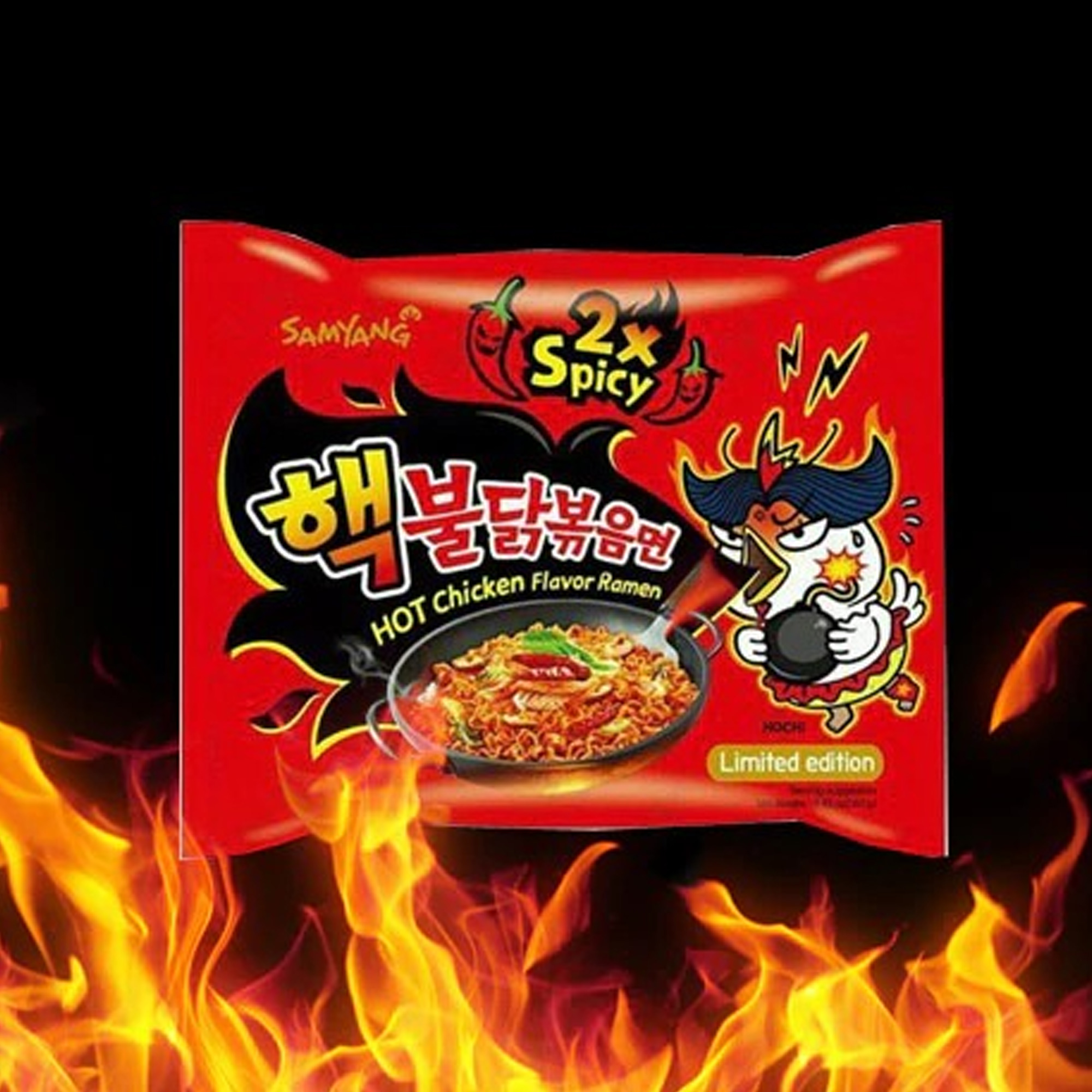 Sopa Instantánea Ramen Coreana Doble Picante Buldak 10 pzs