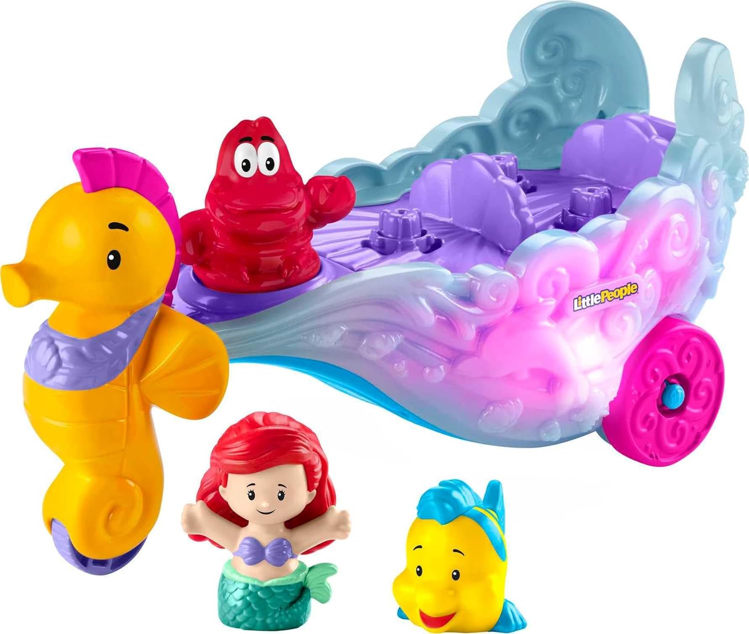 Little People Disney Princesa Set De Juego Carruaje De Ariel.