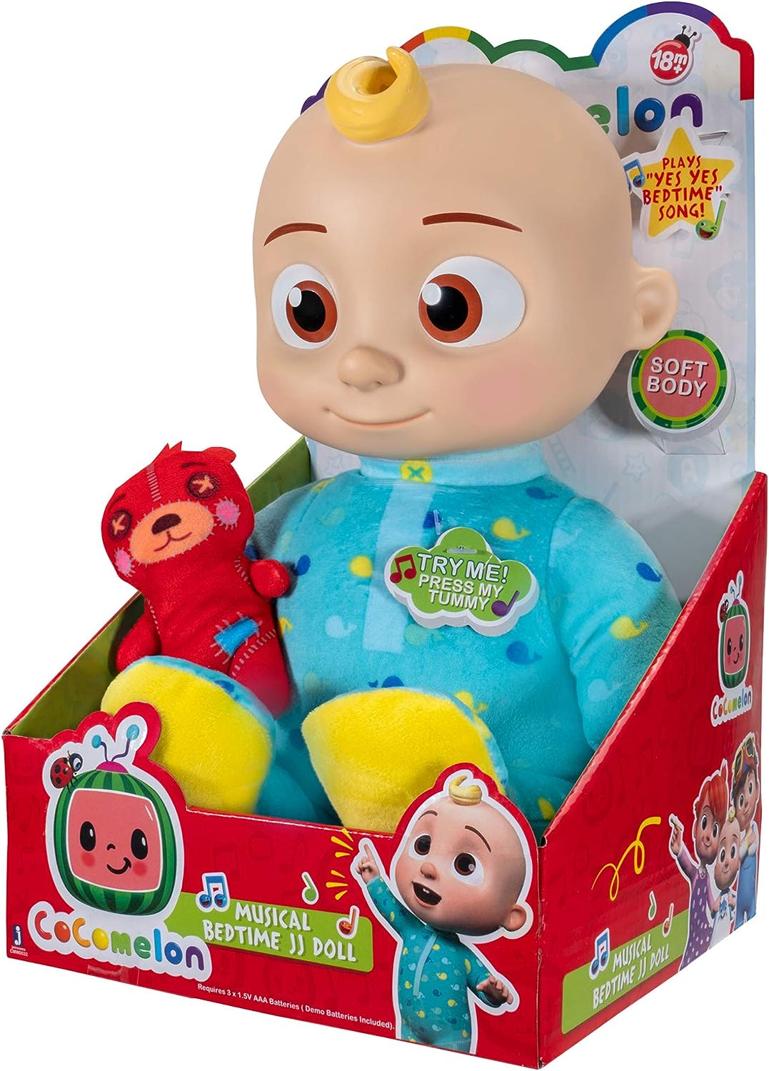 Muñeco Cocomelon Jj Suave Musical Hora De Dormir Con Sonidos.