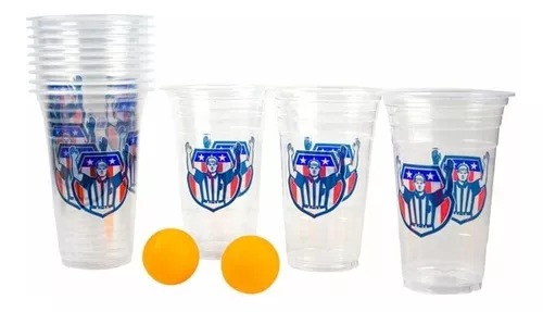 Juego De Vasos Gameday Pong 12 Pzas + 2 Pelotas Diversión.