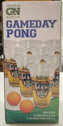 Juego De Vasos Gameday Pong 12 Pzas + 2 Pelotas Diversión.