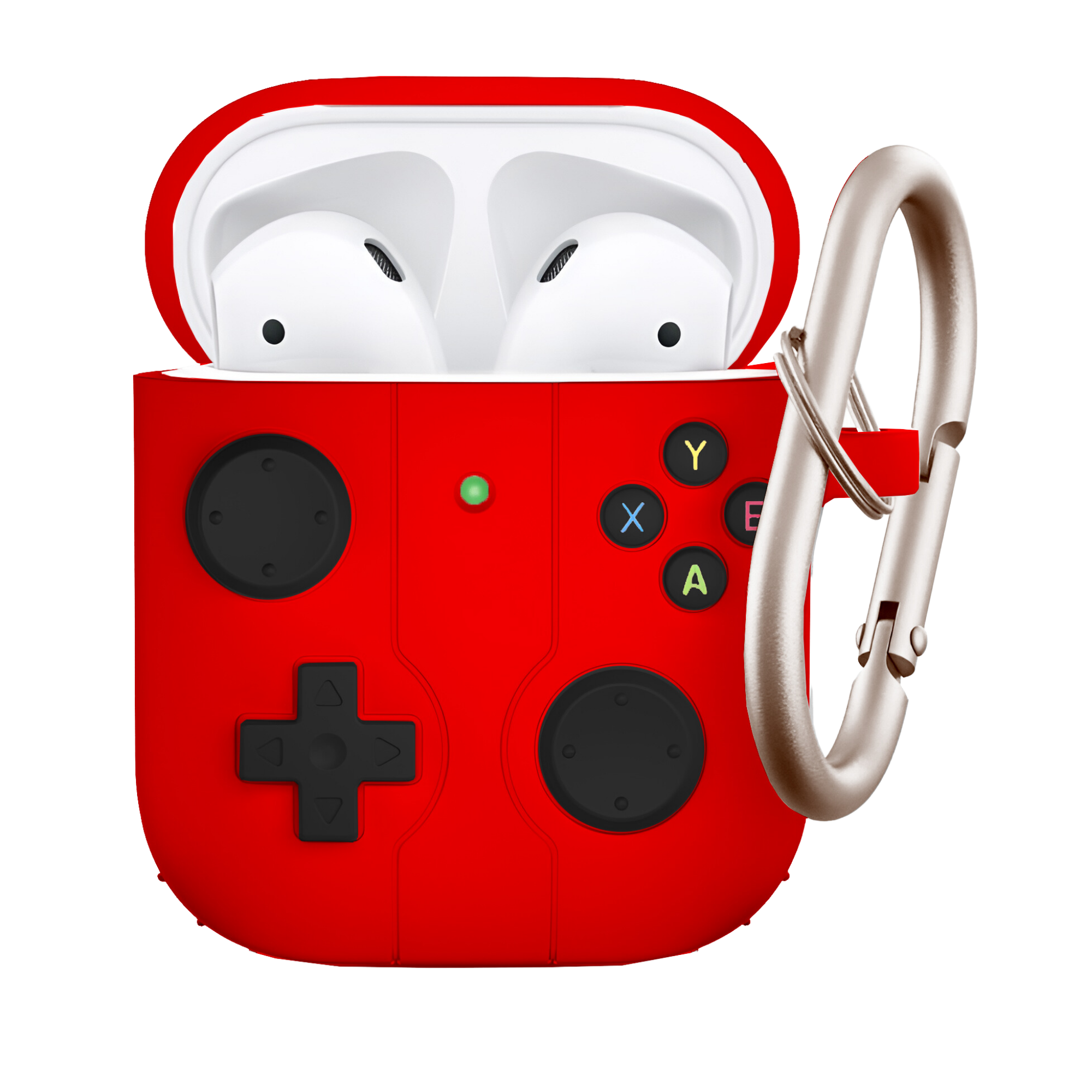 FUNDA PARA AIRPODS CARCASA ECOMLAB GAMER TODO LOS MODELOS (ROJO).