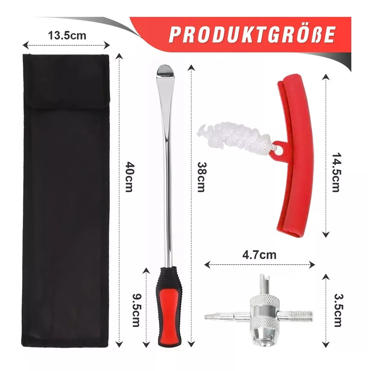 Kit De Palanca Desmontar Para Llantas Motocicleta Bicicleta 24 Pzas.