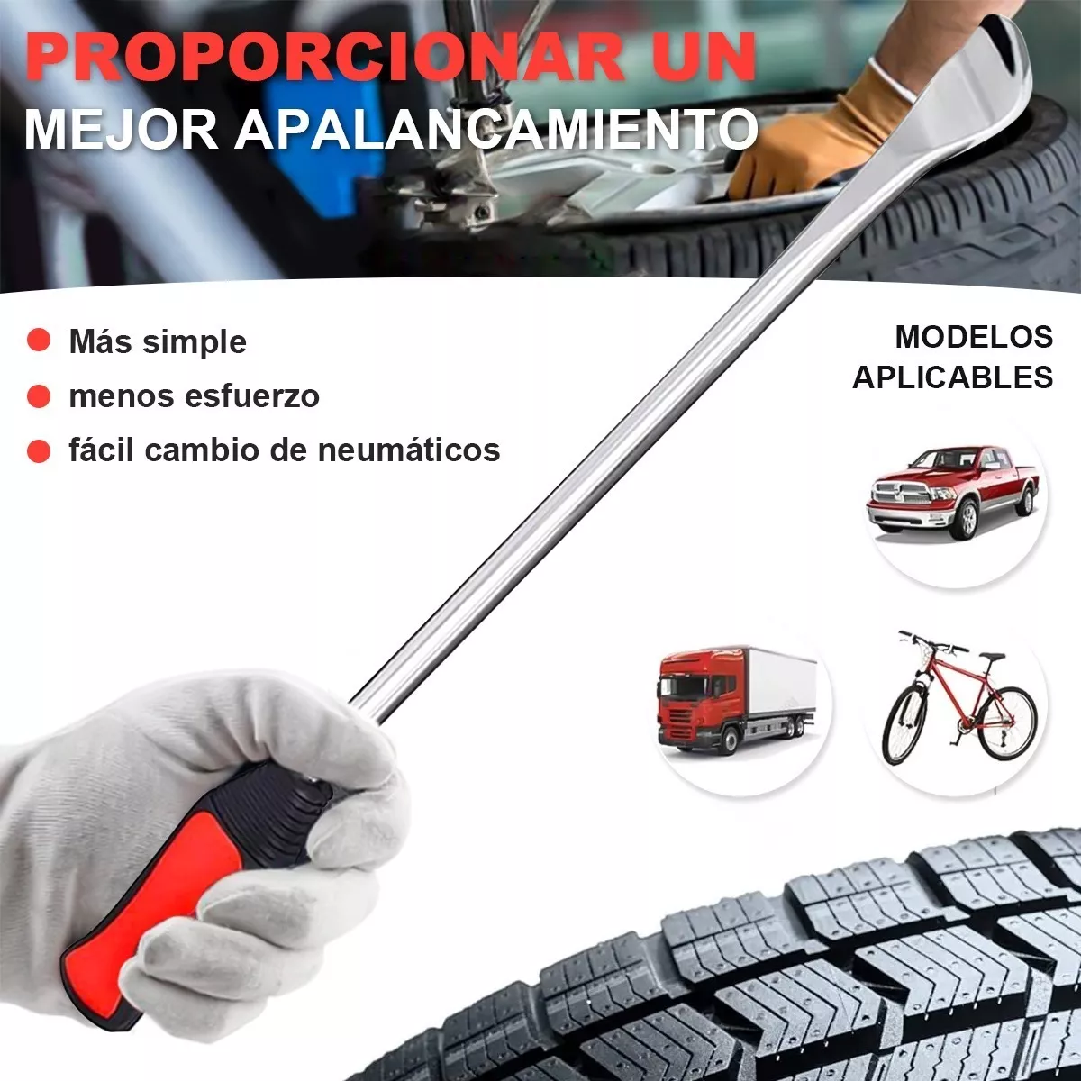 Kit De Palanca Desmontar Para Llantas Motocicleta Bicicleta 24 Pzas.