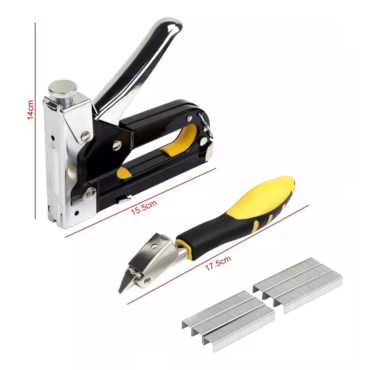 3 En1 Engrapadora Tipo Pistola Para Tapiceria Con 900 Grapas.