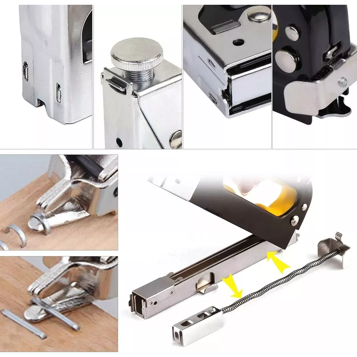 3 En1 Engrapadora Tipo Pistola Para Tapiceria Con 900 Grapas.