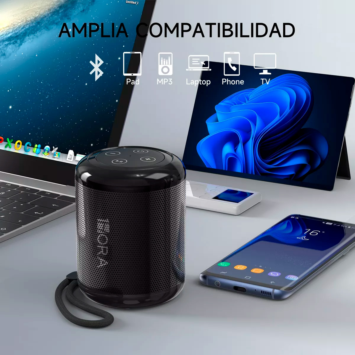 Mini Bocina Portátil Bluetooth Inalámbrica Altavoz Sd