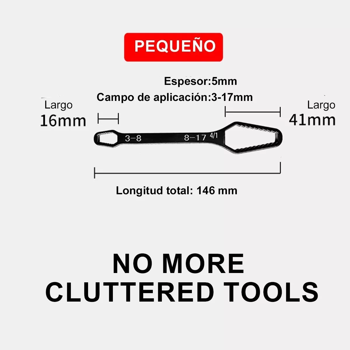 Llave Inglesa Universal Ajustable De Doble Boca 3-17/8-24mm.