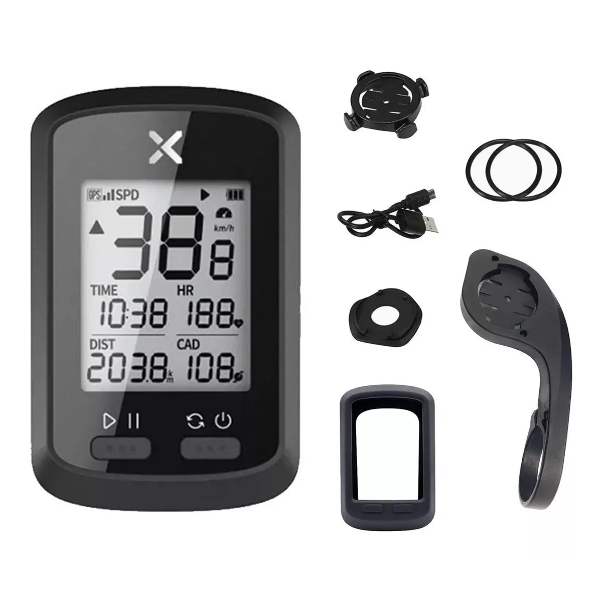 Velocímetro/odómetro Para Bicicleta G+ Gps Con Soporte+funda.