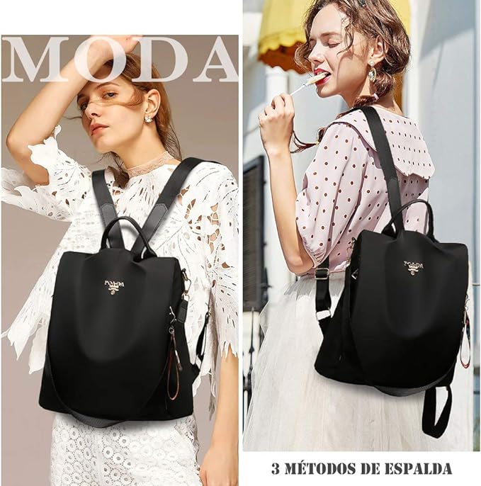 A Mochilas Antirrobo para Mujer Moda Mochila Bolso de Casual Hombro Gran Capacidad Mochila de Viaje.
