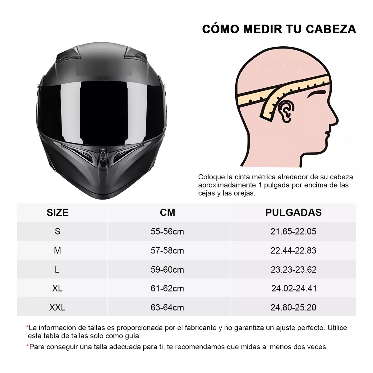 Casco Abatible Certificado Dot Para Moto Negro My-90 Talla XL.
