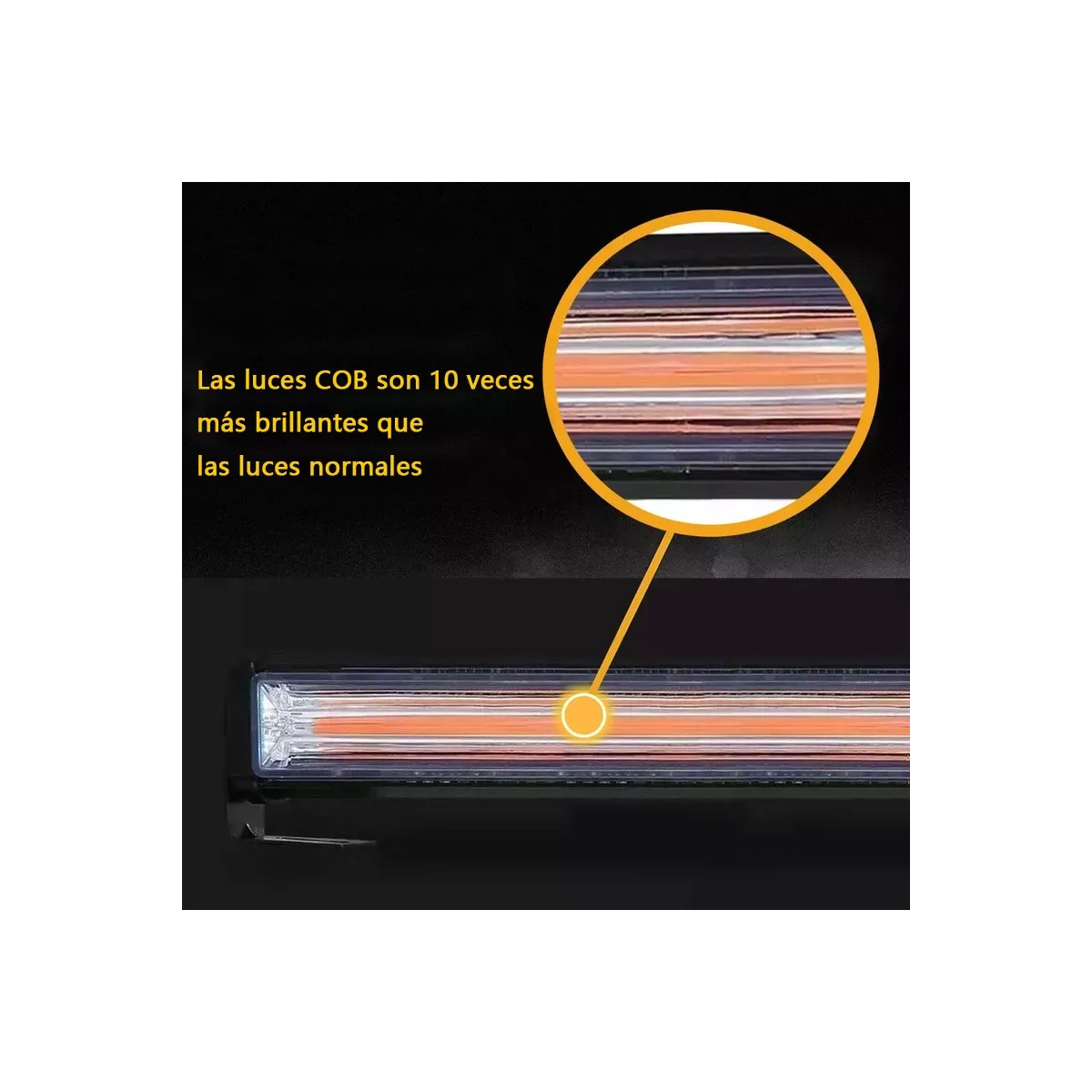 Barra Torreta Estrobo Codigo Leds Cob Policia 35 PuLG 60w Blanco yVerde.
