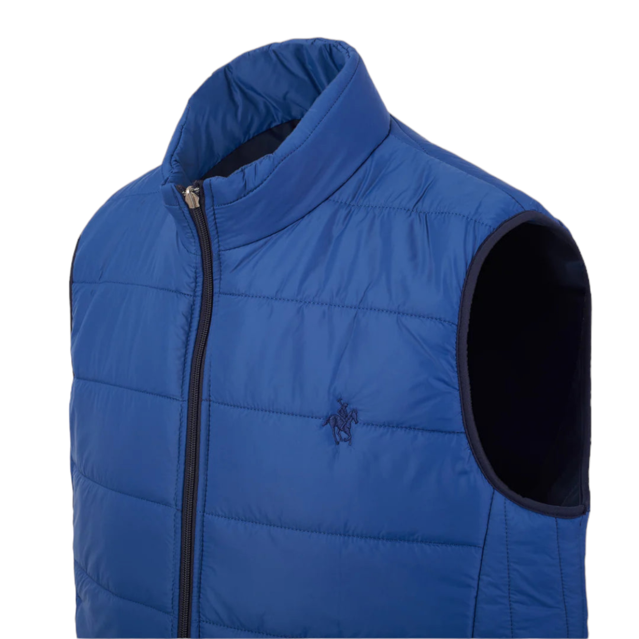 Chaleco Doble Vista Azul Acero Polo Team.