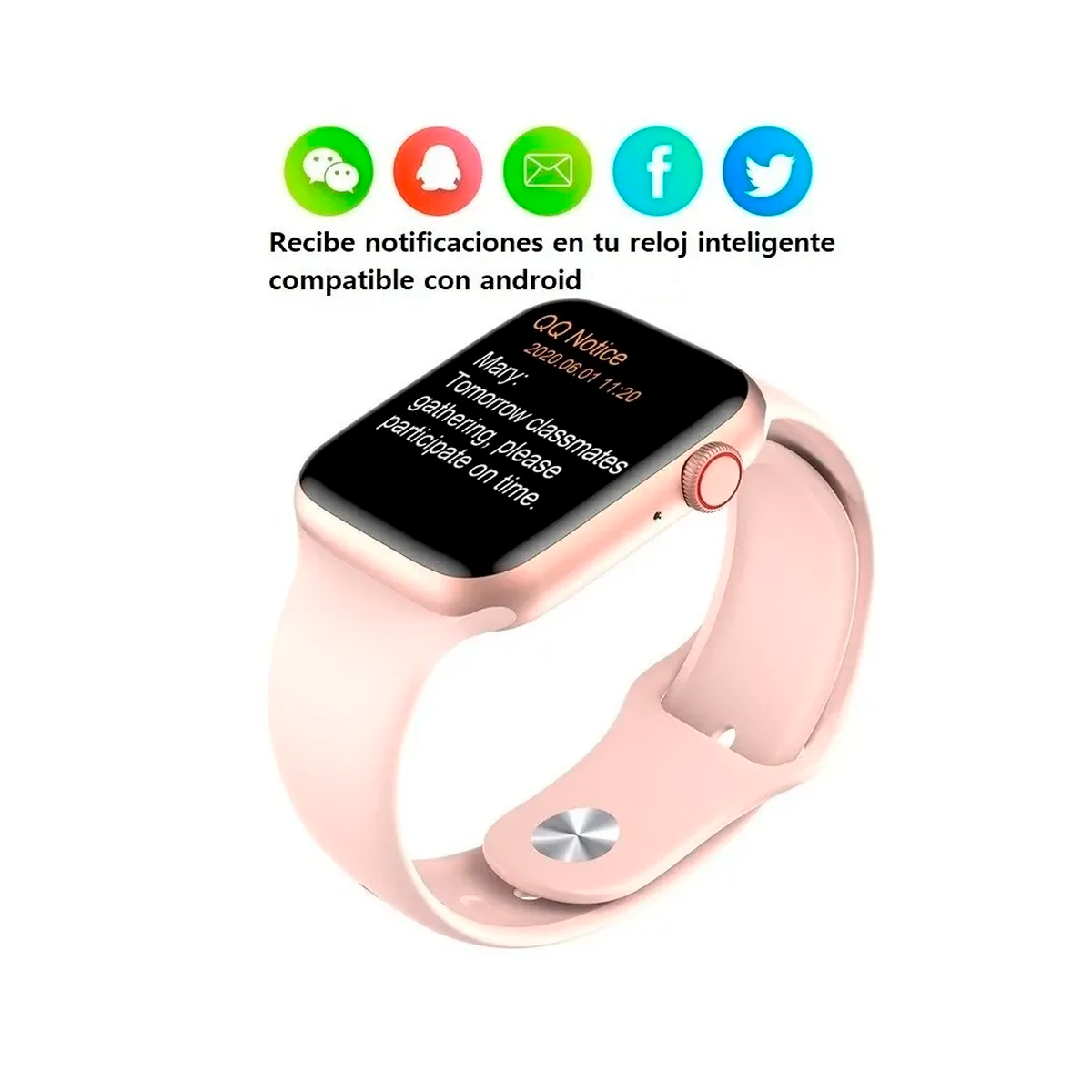 Audifonos Inalámbricos In-ear Manos Libres  Con Bluetooth 5.0 Diseño Ergonómico Color Blanco Mas Smartwatch Reloj Inteligente.