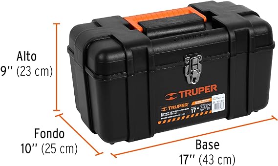 Truper CHP-17X, Caja plástica para herramientas, industrial, 17".