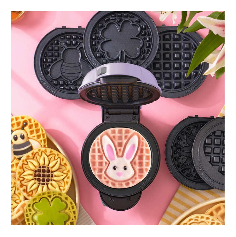 Mini Wafflera Dash 7 Placas Intercambiables + Estuche Almace.