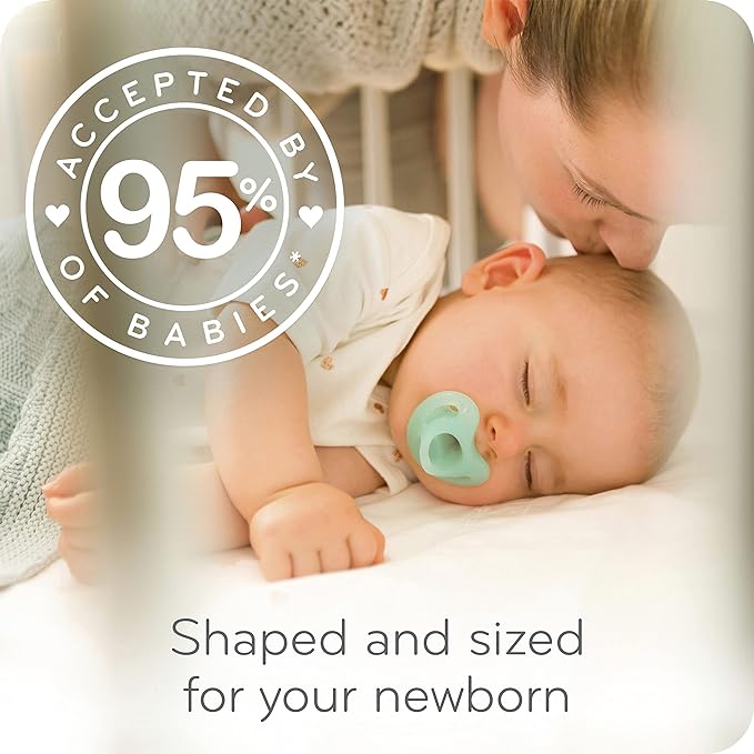 A NUK - Chupetes de ortodoncia cómodos, 0-6 meses, 3 unidades (paquete de 1).