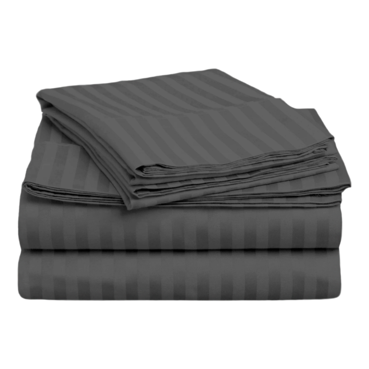 Juego de Sábanas de Microfibra Suave Quetzal -Satinado -Matrimonial -Gris Oxford.