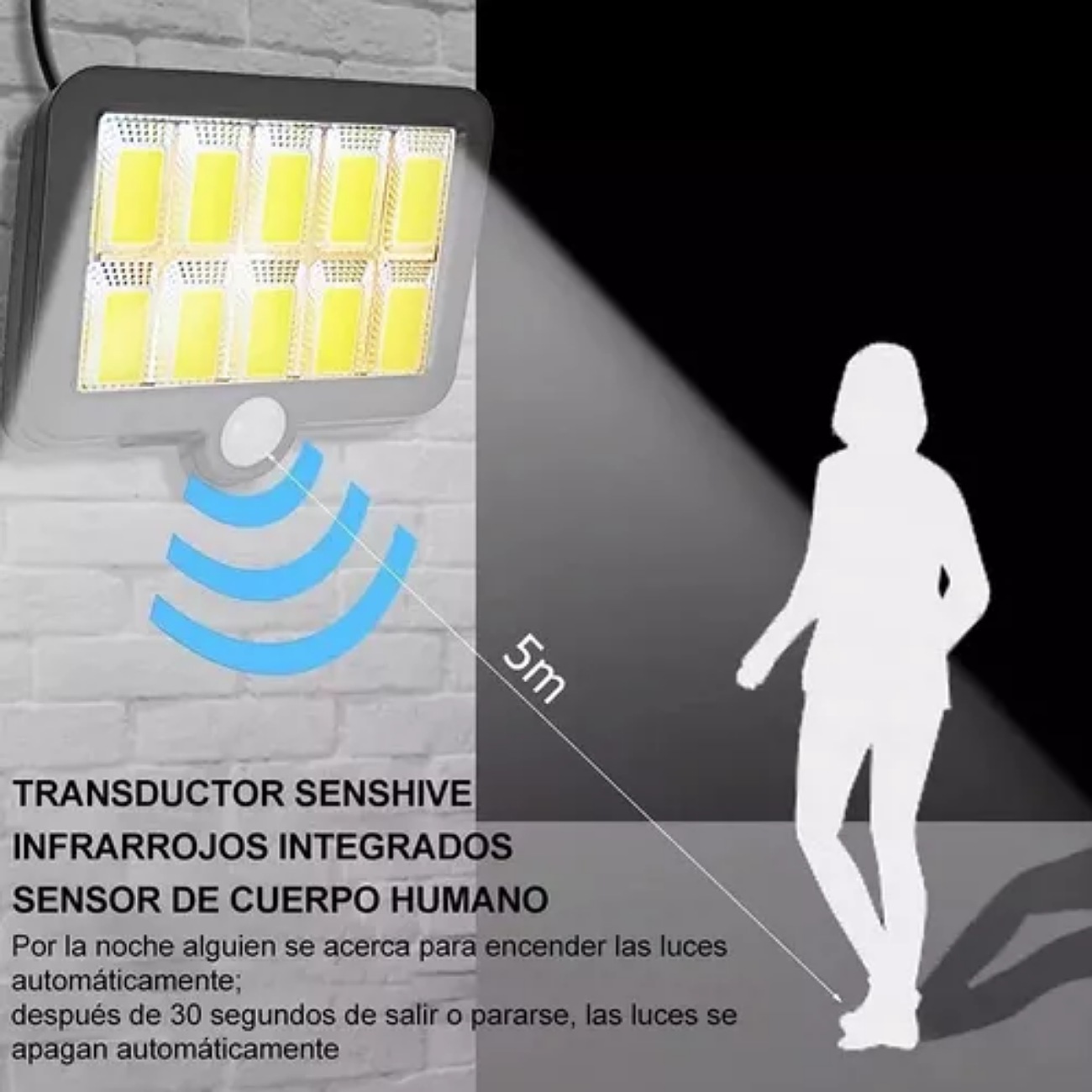 Lámpara Solar Exterior Luz Impermeable 160 led 3 Modos+remoto