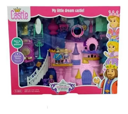 Castillo De Princesa Casa De Juguetes Con Muebles Luz Sonido.
