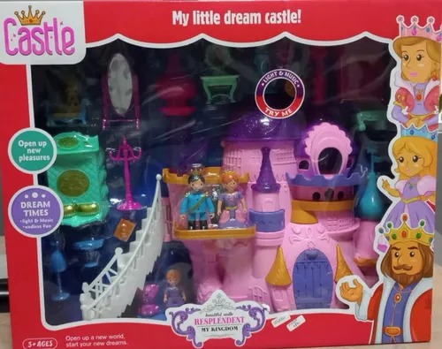 Castillo De Princesa Casa De Juguetes Con Muebles Luz Sonido.