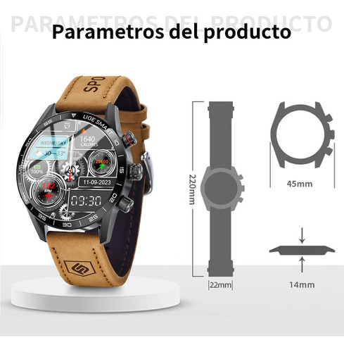 Lige Reloj Inteligente Para Hombre Smartwatch Bluetooth Depo